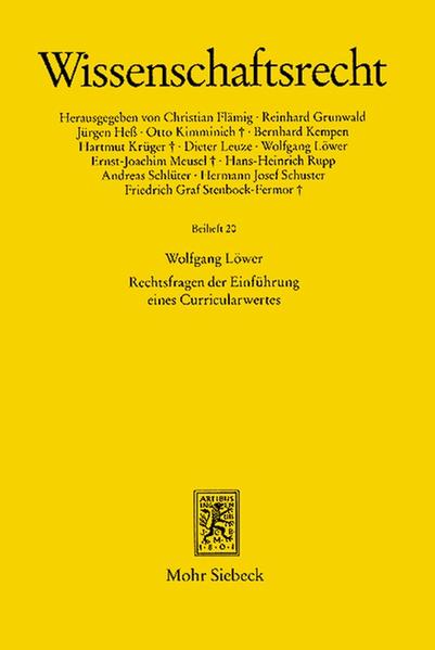 Rechtsfragen der Einführung eines Curricularwertes