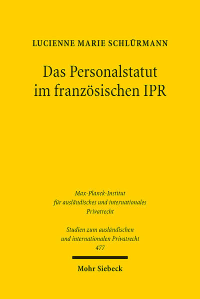 Das Personalstatut im französischen IPR