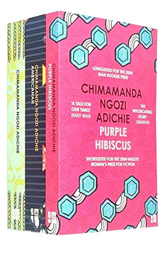 Chimamanda Ngozi Adichie 3 Books Collection Set, (Half of a Yellow Sun, Americanah and Purple Hibiscus (P.S.))