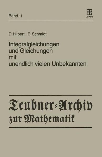 Integralgleichungen und Gleichungen mit unendlich vielen Unbekannten