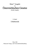 Österreichisches und internationales Urheberrecht