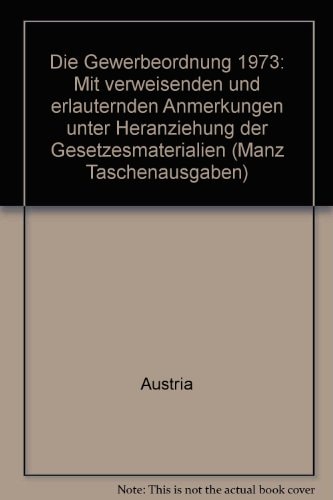 Die Gewerbeordnung 1973