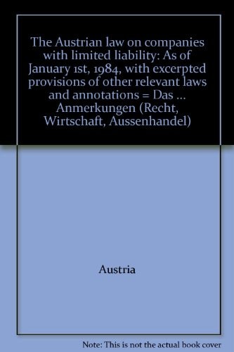 The Austrian Law on Companies with Limited Liability