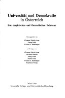 Universität und Demokratie in Österreich