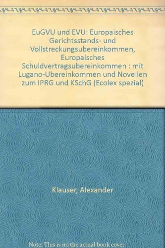 EuGVÜ und EVÜ