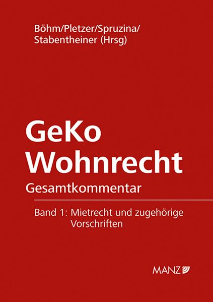 GeKo Wohnrecht Gesamtkommentar Band 1