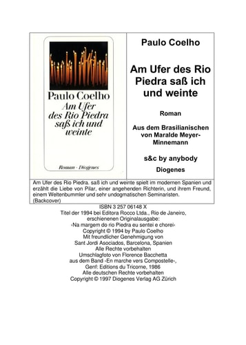 Am Ufer des Rio Piedra sass ich und weinte