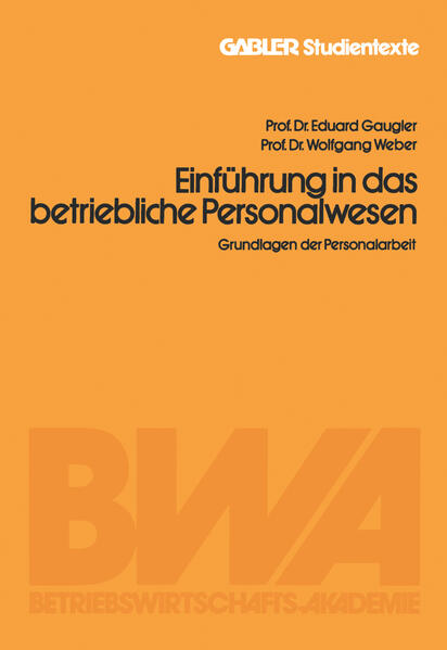Einführung in das betriebliche Personalwesen