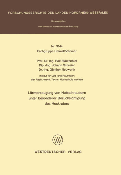 Lärmerzeugung von Hubschraubern unter besonderer Berücksichtigung des Heckrotors