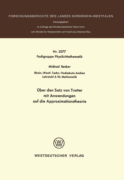 Über den Satz von Trotter mit Anwendungen auf die Approximationstheorie