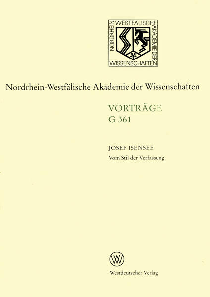 Vom Stil der Verfassung