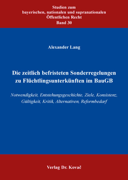 Die zeitlich befristeten Sonderregelungen zu Flüchtlingsunterkünften im BauGB