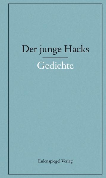 Der junge Hacks 1