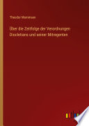 Über die Zeitfolge der Verordnungen Diocletians und seiner Mitregenten
