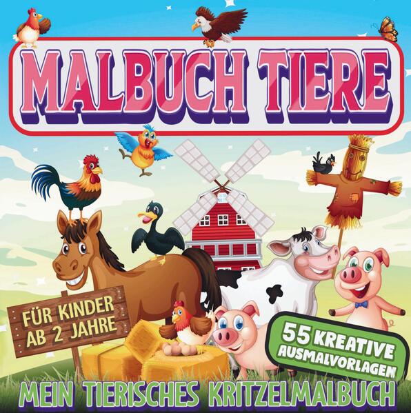 Malbuch Tiere - Mein tierisches Kritzelmalbuch
