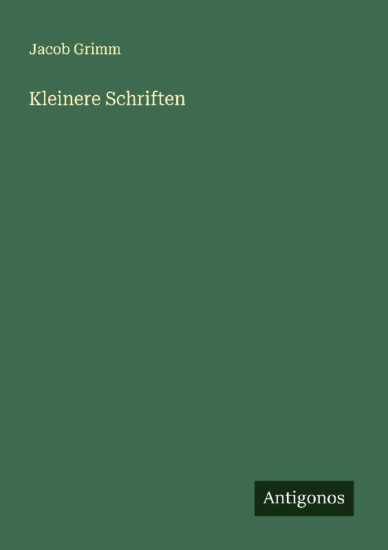 Kleinere Schriften