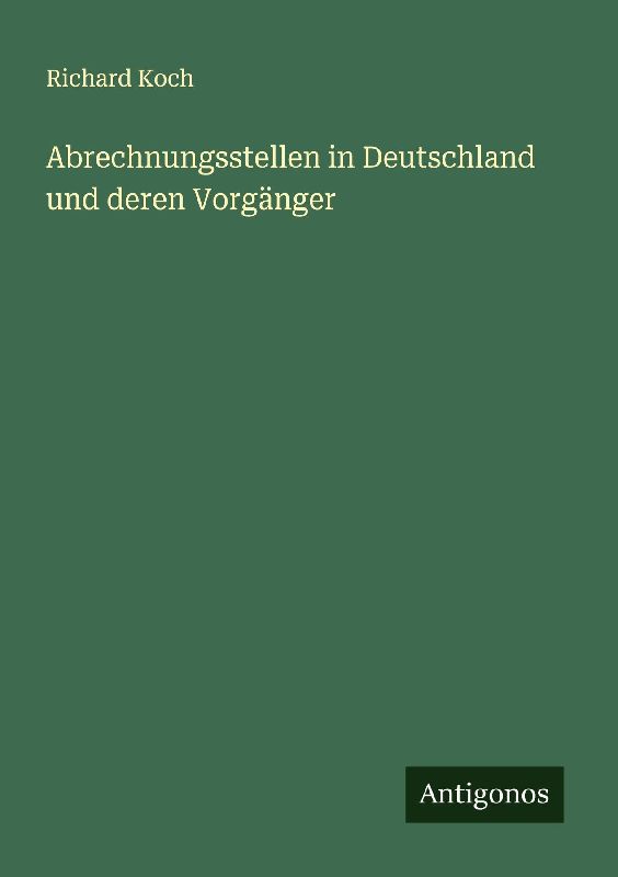 Abrechnungsstellen in Deutschland und deren Vorgänger