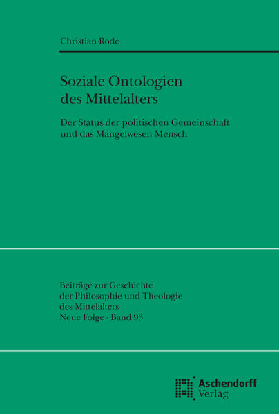 Soziale Ontologien des Mittelalters
