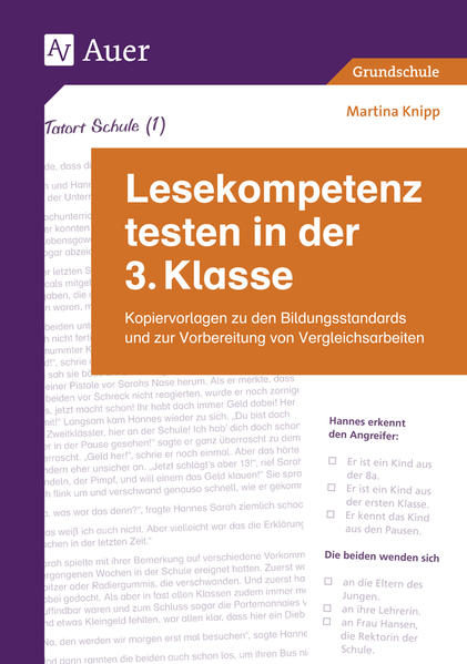 Lesekompetenz testen in der 3. Klasse