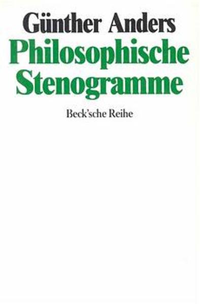 Philosophische Stenogramme