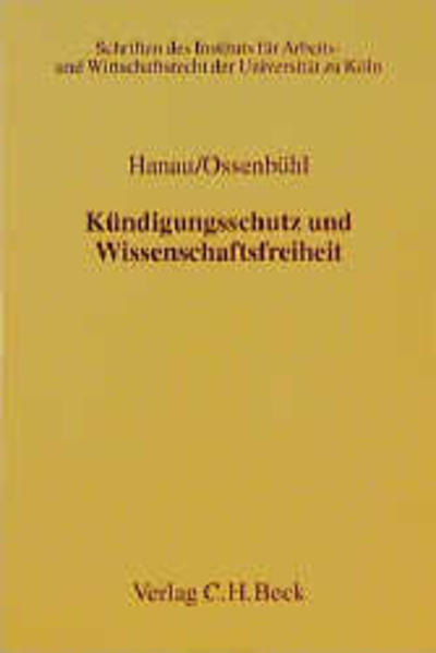 Kündigungsschutz und Wissenschaftsfreiheit