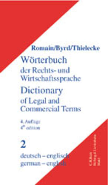 Wörterbuch der Rechts- und Wirtschaftssprache / Wörterbuch der Rechts- und Wirtschaftssprache  Teil II: Deutsch-Englisch