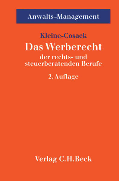 Das Werberecht der rechts- und steuerberatenden Berufe