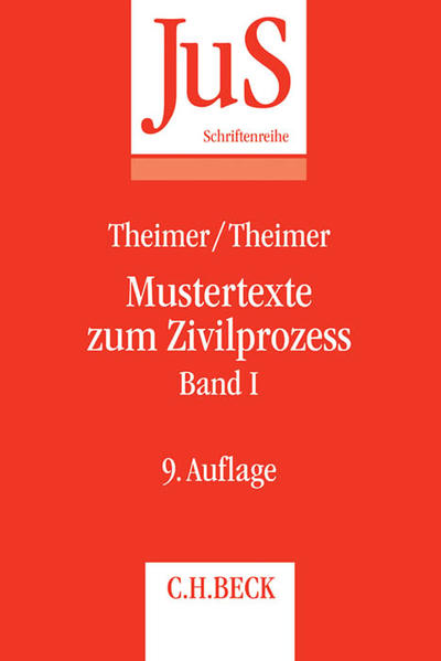 Mustertexte zum Zivilprozess Band I: Erkenntnisverfahren erster Instanz