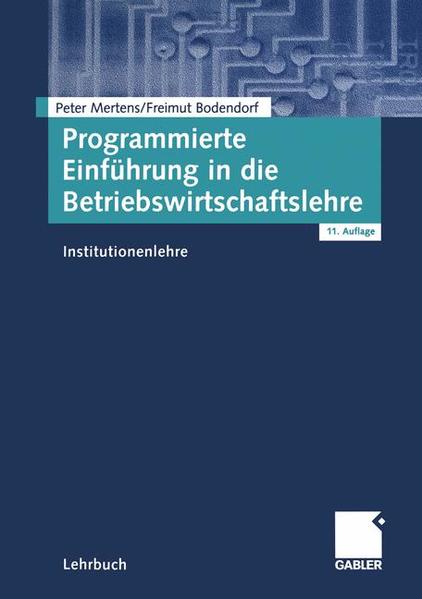 Programmierte Einführung in die Betriebswirtschaftslehre