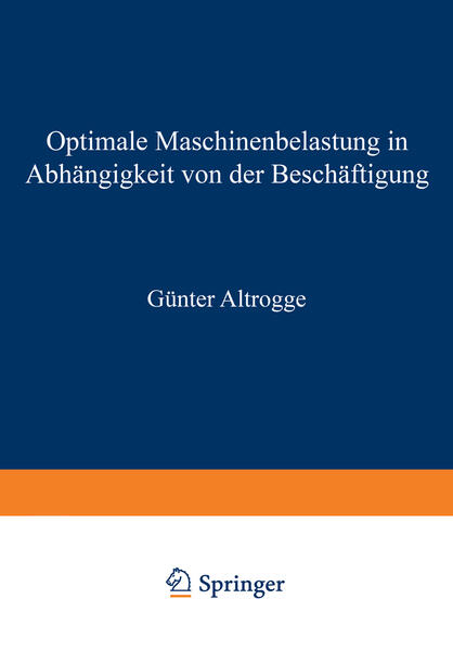 Optimale Maschinenbelastung in Abhängigkeit von der Beschäftigung