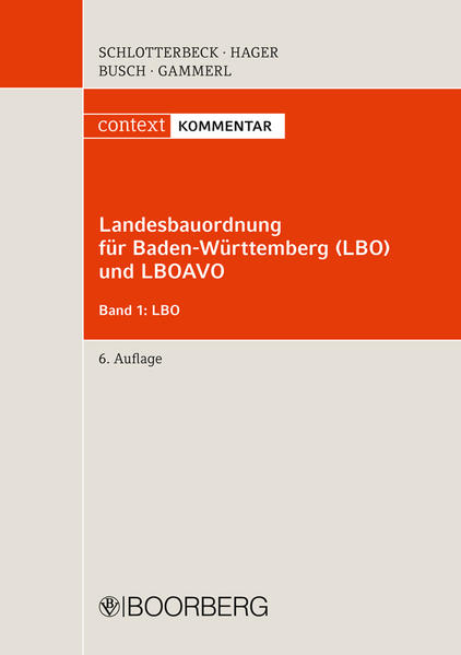 Landesbauordnung für Baden-Württemberg (LBO) und LBOAVO Band 1