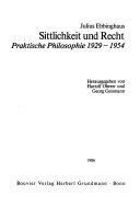 Gesammelte Schriften / Sittlichkeit und Recht