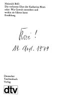Die verlorene Ehre der Katharina Blum oder: Wie Gewalt entstehen oder wohin sie führen kann