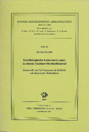 Geoökologische Untersuchungen in einem Tessiner Hochgebirgstal
