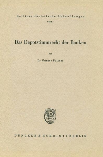 Das Depotstimmrecht der Banken.