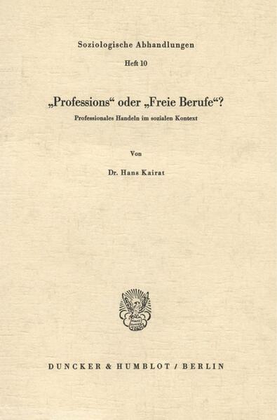 "Professions" oder "Freie Berufe"?