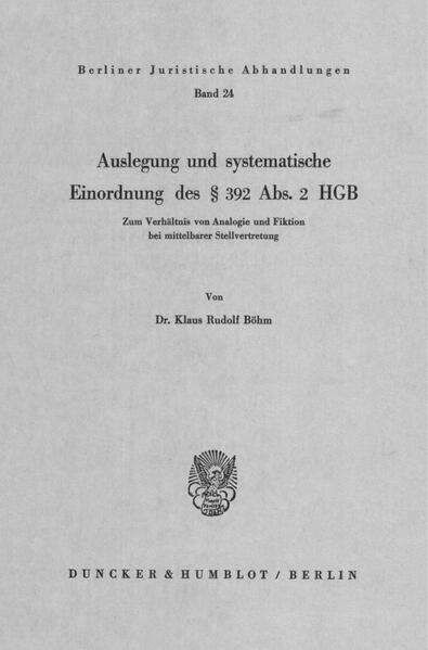 Auslegung und systematische Einordnung des § 392 Abs. 2 HGB.