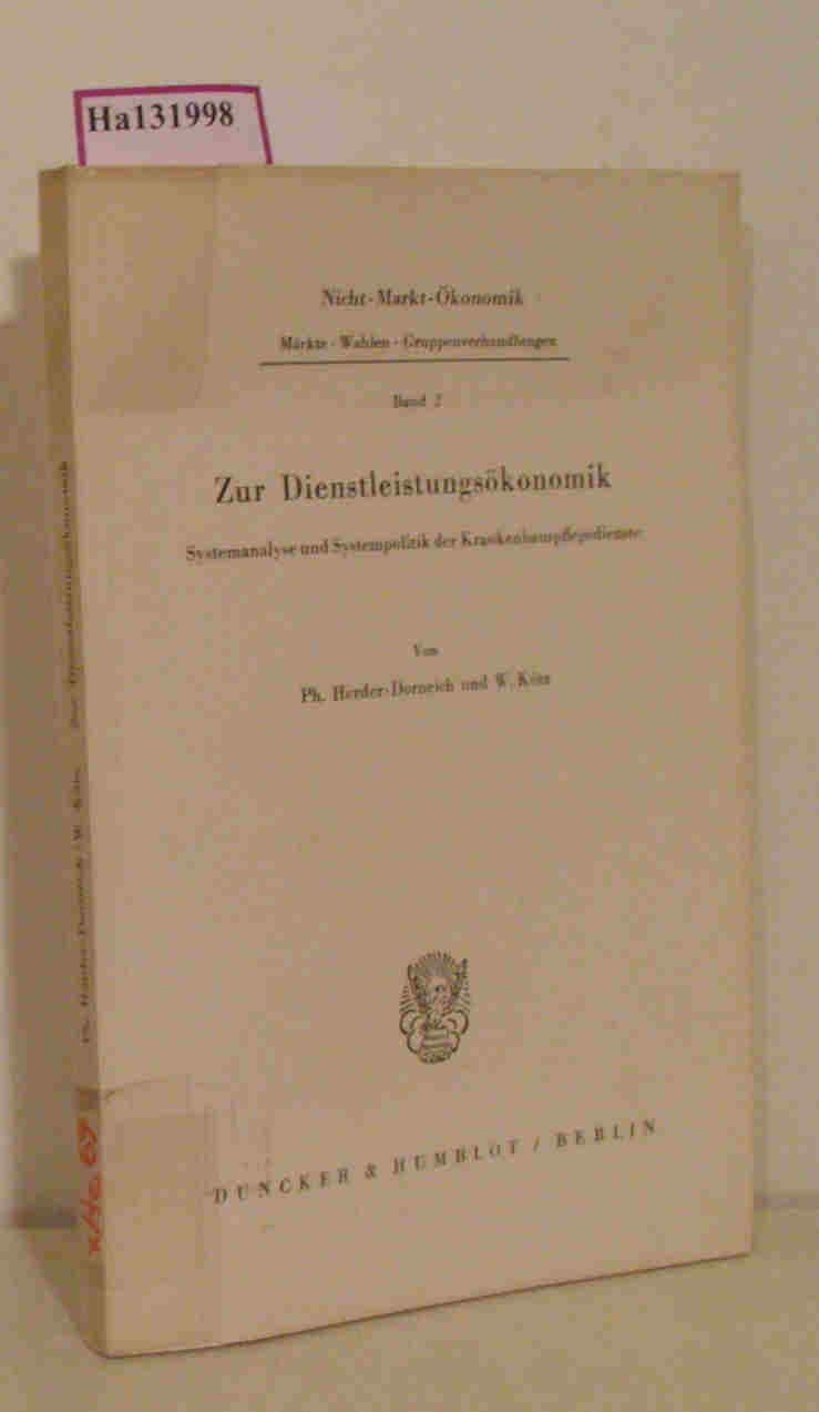 Zur Dienstleistungsökonomik.