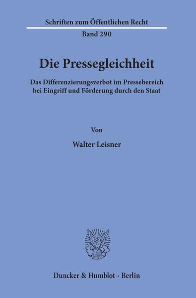 Die Pressegleichheit.