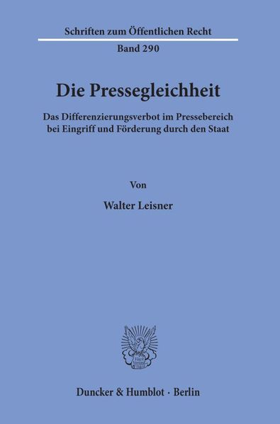 Die Pressegleichheit.