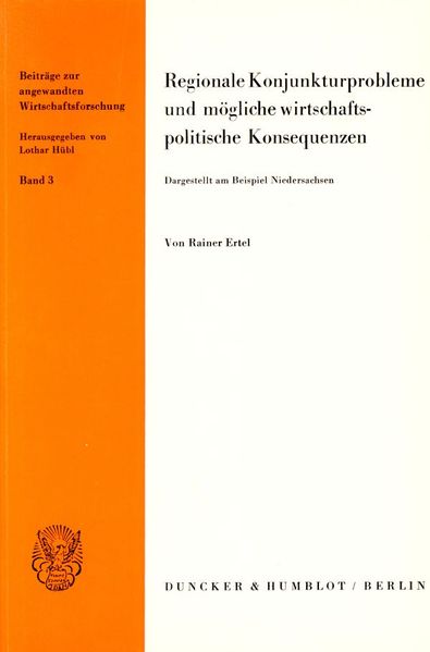 Regionale Konjunkturprobleme und mögliche wirtschaftspolitische Konsequenzen.