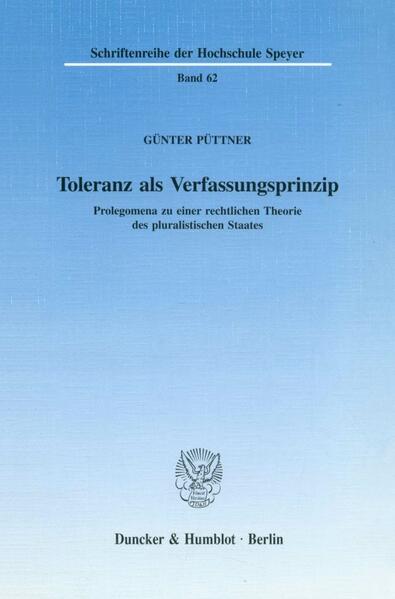 Toleranz als Verfassungsprinzip.