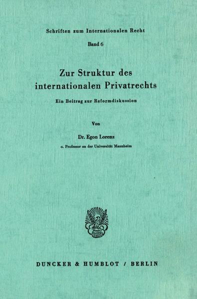 Zur Struktur des internationalen Privatrechts.