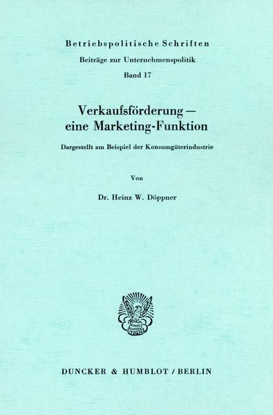 Verkaufsförderung - eine Marketing-Funktion.