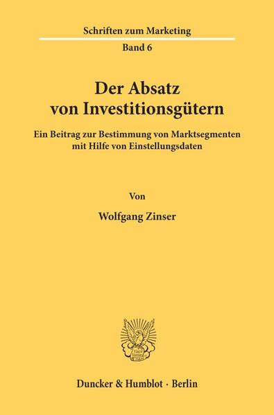 Der Absatz von Investitionsgütern.