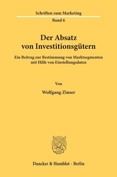 Der Absatz von Investitionsgütern.