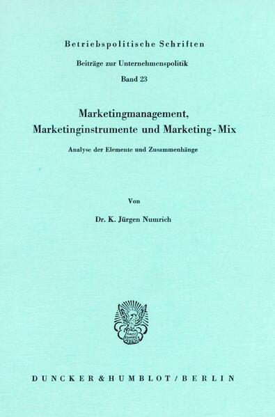Marketingmanagement, Marketinginstrumente und Marketing-Mix.