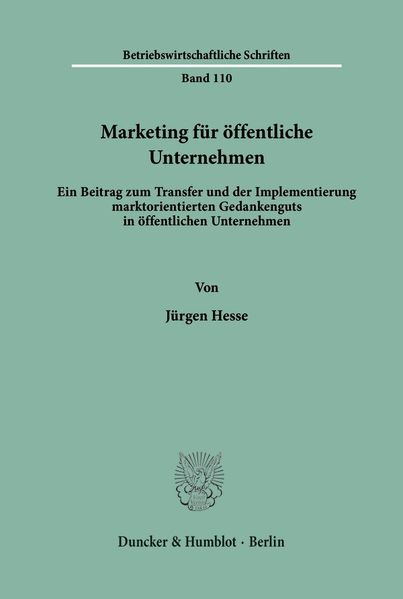 Marketing für öffentliche Unternehmen.