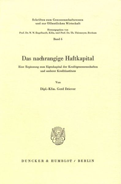 Das nachrangige Haftkapital.