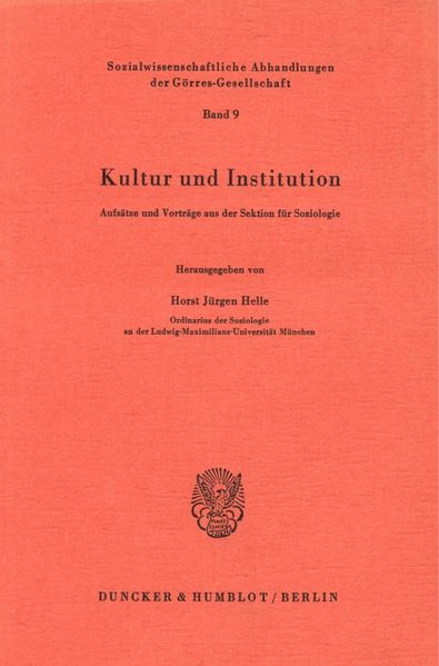 Kultur und Institution.